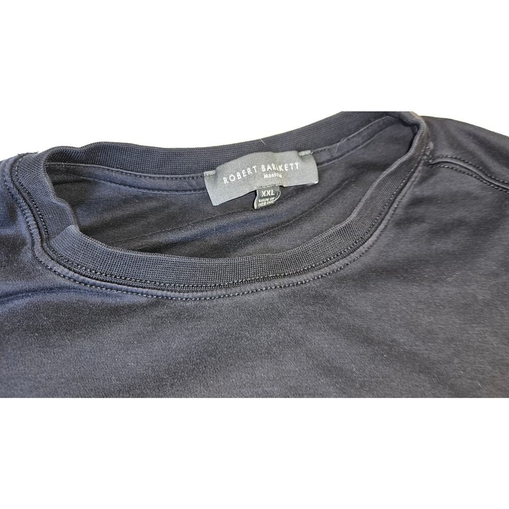Robert Barakett Black Pima Cotton T Shirt Men's size XXL Crew Neck Quality Soft - Picture 5 of 6